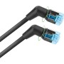 Cavo di rete Patch Slim Angolato 90&deg Rame TPE Cat. 6A Nero U/FTP 1 m