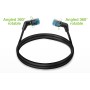 Cavo di rete Patch Slim Angolato 90&deg Rame TPE Cat. 6A Nero U/FTP 1 m