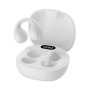 Cuffie Auricolari Wireless Aperte OWS con Custodia Smart Touch Screen LCD Bianco