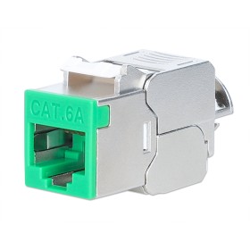 Frutto Keystone RJ45 Cat.6A 10G Slim STP Toolless Verde