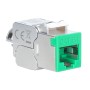 Frutto Keystone RJ45 Cat.6A 10G Slim STP Toolless Verde