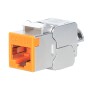 Frutto Keystone RJ45 Cat.6A 10G Slim STP Toolless Arancione
