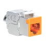 Frutto Keystone RJ45 Cat.6A 10G Slim STP Toolless Arancione