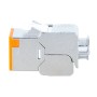 Frutto Keystone RJ45 Cat.6A 10G Slim STP Toolless Arancione