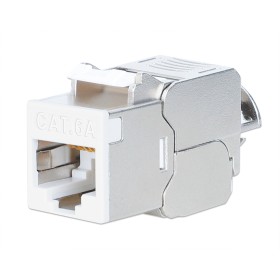 Frutto Keystone RJ45 Cat.6A 10G Slim STP Toolless Bianco