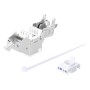 Frutto Keystone RJ45 Cat.6A 10G Slim STP Toolless Bianco
