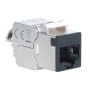 Frutto Keystone RJ45 Cat.6A 10G Slim STP Toolless Nero