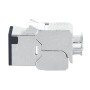 Frutto Keystone RJ45 Cat.6A 10G Slim STP Toolless Nero