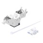 Frutto Keystone RJ45 Cat.6A 10G Slim STP Toolless Nero