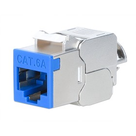 Frutto Keystone RJ45 Cat.6A 10G Slim STP Toolless Blu