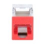 Frutto Keystone RJ45 Cat.6A 10G Slim STP Toolless Rosso
