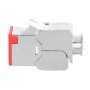 Frutto Keystone RJ45 Cat.6A 10G Slim STP Toolless Rosso