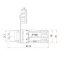 Accoppiatore Keystone da Pannello RJ45 Cat.6 STP Impermeabile IP68