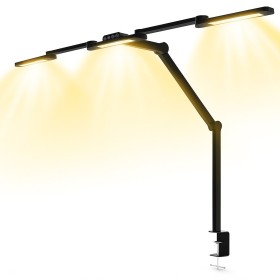 Lampada LED a Tripla Sorgente Luminosa con Braccio Regolabile e Attacco a Morsetto