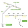 Lampada LED a Tripla Sorgente Luminosa con Braccio Regolabile e Attacco a Morsetto