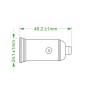 Mini Caricatore da Auto USB-A e USB-C&trade 5V/4A Nero