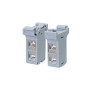 Adattatore per Guida DIN con 2 Accoppiatori Cat.6A RJ45 F/F, Schermato