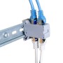 Adattatore per Guida DIN con 2 Accoppiatori Cat.6A RJ45 F/F, Schermato