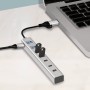 Hub USB 3.2 4 porte USB-A e 3 porte USB-C&trade Alluminio Silver