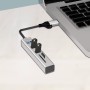 Hub USB 3.2 3 porte USB-A, 2  SD/microSD Alluminio Silver