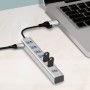 Hub USB 3.2 7 porte USB-A Alluminio Silver