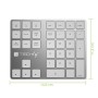 Tastierino Numerico BT V3.0 Wireless 34 Tasti Argento