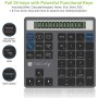 Tastierino Numerico BT V5.0 Wireless 2in1 con Calcolatrice Grigio Scuro