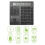 Tastierino Numerico BT V5.0 Wireless 2in1 con Calcolatrice Grigio Scuro