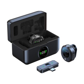 Set 2 Mini Microfoni Lavalier Wireless con Ricevitore USB-C&trade e Custodia di Ricarica, TASSA