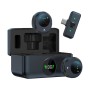 Set 2 Mini Microfoni Lavalier Wireless con Ricevitore USB-C&trade e Custodia di Ricarica, TASSA