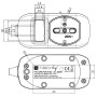Presa Multipla a 2 Posti 10/16A Bipasso e 1 10/16A Bipasso Schuko con Interruttore