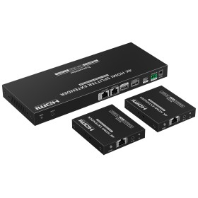 Splitter Extender HDMI 1x2 con IR su CAT6/6a/7 70 M