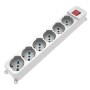 Multipresa 6 Posti Italiana Bipasso / Schuko con spina 16A angolata