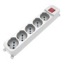 Multipresa 5 Posti Italiana Bipasso / Schuko con spina 16A angolata