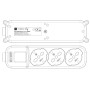 Multipresa 3 Posti Italiana Bipasso / Schuko con spina 16A angolata