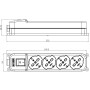 Multipresa 4 Posti Italiana Bipasso / Schuko con spina 16A angolata