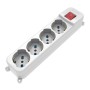 Multipresa 4 Posti Italiana Bipasso / Schuko con spina 16A angolata
