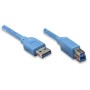 Cavo USB 3.0 A maschio/B maschio 1 m blu