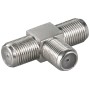 Adattatore Coassiale F a T, Presa Doppia F/F