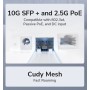 Punto di Accesso Wireless Multi-Gigabit Tri-band WiFi 7 BE11000 Mesh a Muro/Soffitto, AP11000