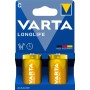 Blister 2 Batterie 1,5V Longlife Alcalina C Mezza Torcia