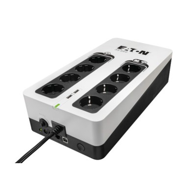 EATON 3S GEN2 UPS DIN, 850 VA 510W INGR: SCHUKO USC: (4) SCHUKO (4) SCHUKO SOLO SURGE COM USB TOWER