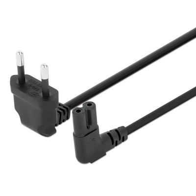 Cavo Alimentazione C7 a Italiana Angolati 3 m Nero