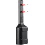 Spina Italiana Ultrapiatta USB tipo A e USB-C&trade 2P+T250V 10A 20W, Nero