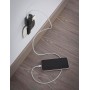 Spina Italiana Ultrapiatta USB tipo A e USB-C&trade 2P+T250V 10A 20W, Nero