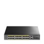 Switch Gigabit PoE+ 24 Porte con 2 Uplink GBE e 2 Gigabit SFP, GS1026PS2 Nero