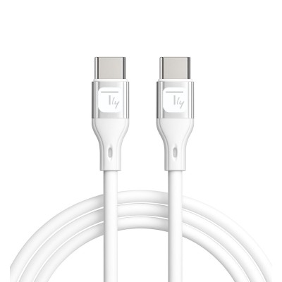Cavo USB-C&trade Maschio/Maschio USB 2.0 in Silicone 1m Bianco