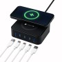 Stazione di Ricarica Wireless 65W 3xUSB-C&trade e 2xUSB-A