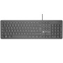 Tastiera USB Standard 109 Tasti Layout Italiano e Hub 3 Porte USB, Nero