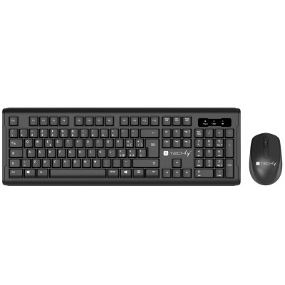 Kit Tastiera e Mouse 1600 Dpi Wireless Nero
